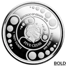 2022 Silver Ghana Alien 1 oz Silver Colored