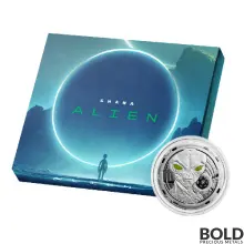 2022 Silver Ghana Alien 1 oz Silver Colored