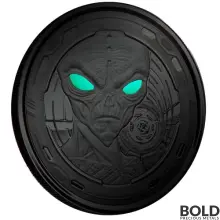 2022 Silver Ghana Alien 1 oz Silver Colored