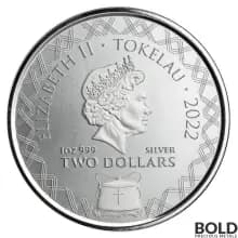 2022 Silver 1 oz Tokelau Komodo Dragon Prooflike