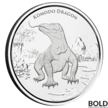 2022 Silver 1 oz Tokelau Komodo Dragon Prooflike