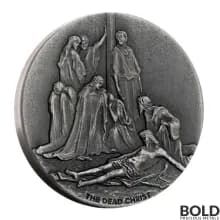 2022 Silver 2 oz Fiji The Dead Christ Biblical Series Coin