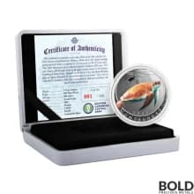 2022 Silver 1 oz Montserrat: Sea Turtle Proof (Colored)