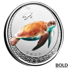 2022 Silver 1 oz Montserrat: Sea Turtle Proof (Colored)