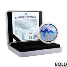 2022 Silver 1 oz St. Lucia: Romantic Couple Proof (Colored)