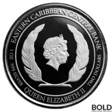 2022 Silver 1 oz St. Lucia: Romantic Couple Proof (Colored)