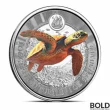 2023 1 oz Cayman Islands Loggerhead Turtle Silver Coin (Colored)