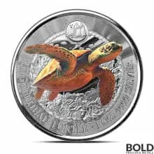 2023 1 oz Cayman Islands Loggerhead Turtle Silver Coin (Colored)
