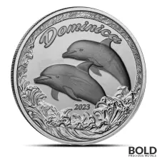 2023 1 oz EC8 Dominica Dolphin Silver Coin (BU)