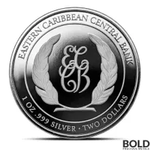 2023 1 oz EC8 St Kitts & Nevis Conch Shell Silver Proof Coin (Colored)