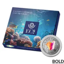 2023 1 oz EC8 St Kitts & Nevis Conch Shell Silver Proof Coin (Colored)