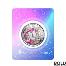 2023 Silver 1 oz Ghana Unicorn "Blossom" Rainbow Coin