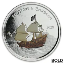 2020 Antigua & Barbuda Silver Rum Runner Proof 1 oz (Colored)