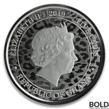 2019 Silver 1 oz Republic of Ghana African Leopard