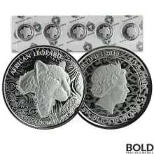 2019 Silver 1 oz Republic of Ghana African Leopard