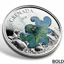 2020 EC8 Grenada: Octopus 1 oz Silver Proof (Colored)
