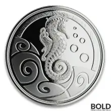 2019 Samoa Seahorse Silver BU 1 oz