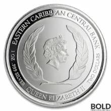 2020 EC8 St Kitts & Nevis Silver Brimstone Hill 1 oz BU