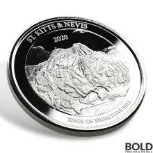 2020 EC8 St Kitts & Nevis Silver Brimstone Hill 1 oz BU