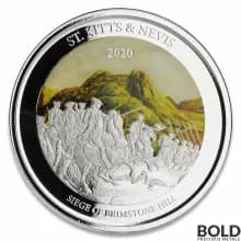2020 EC8 St Kitts Nevis Brimstone Hill 1 oz Silver Proof (Color)