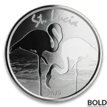2019 St. Lucia Flamingo 1 oz Silver BU