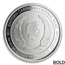 2019 St. Lucia Flamingo 1 oz Silver BU