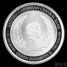 2020 EC8 St. Lucia Whiptail Lizard 1 oz Silver BU