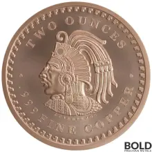 Copper 2 oz Aztec Calendar Round