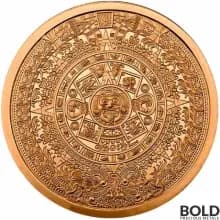 Copper 5 oz Aztec Calendar Round