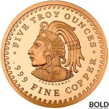 Copper 5 oz Aztec Calendar Round
