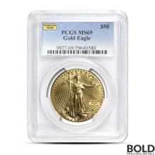 1 oz America Gold Eagle MS70 (Random Date, NGC or PCGS)