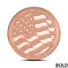 1 oz Golden State Mint Eagle Copper Round (Box of 500)