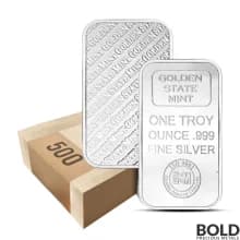 1 oz Golden State Mint Silver Bar - Box of 500
