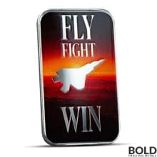 1 oz Scottsdale Patriotic Fly Fight Win Silver Bar (Color)