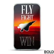 1 oz Scottsdale Patriotic Fly Fight Win Silver Bar (Color)