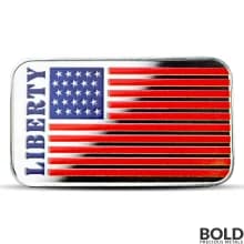 1 oz Scottsdale Patriotic Liberty Flag Silver Bar (Color)