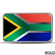 1 oz South Africa Country Flag Silver Bar (Colored)