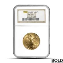 1/2 oz America Gold Eagle MS69 Coin (Random, NGC or PCGS)