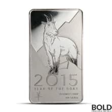 2015 Silver 10 oz NTR Metals Goat Bar