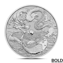 2023 1 oz Perth Myths & Legends: Dragon & Koi Silver Coin (BU)