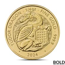 2024 1/4 oz British Tudor Beasts: Dragon Gold Coin (BU)