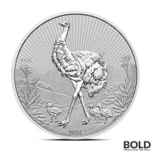 2024 2 oz Perth Piedfort: Next Generation Mother & Baby Emu Silver Coin (BU)
