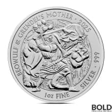 2025 1 oz British Beowulf & Grendel's Mother Silver Coin (BU)