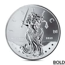 2025 1 oz Niue Lady Justice Silver Coin