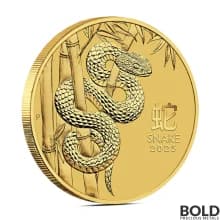 2025 1/20 oz Perth Lunar Year of the Snake Gold Coin (BU)