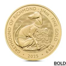 2025 1/4 oz British Tudor Beasts: Greyhound of Richmond Gold Coin (BU)