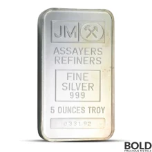 5 oz Johnson Matthey Silver Bar