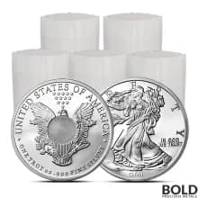 Lot of 100 - 1 oz Sunshine Mint Walking Liberty Silver Round - 5 Tube of 20