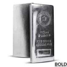 Silver 100 oz RCM Bar *Design of our choice