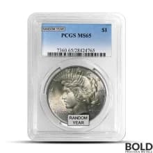 Silver Peace Dollar MS65 (Random, PCGS)